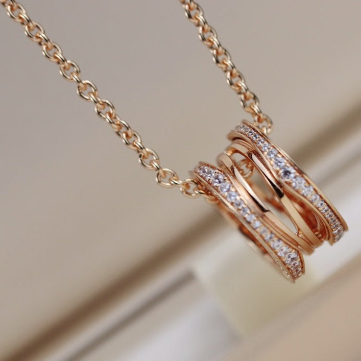 [Clover Jewels]ZERO 1 PINK GOLD NECKLACE