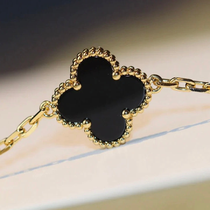 [Clover Jewels]CLOVER 20 MOTIFS ONYX NECKLACE