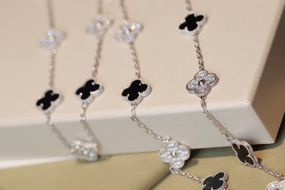 [Clover Jewels]CLOVER 20 MOTIFS ONYX DIAMOND SILVER