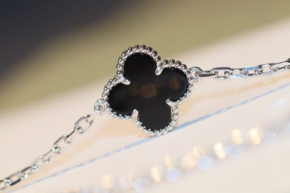 [Clover Jewels]CLOVER 20 MOTIFS ONYX DIAMOND SILVER