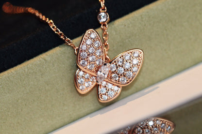 [Clover Jewels]BUTTERFLY DIAMOND NECKLACE