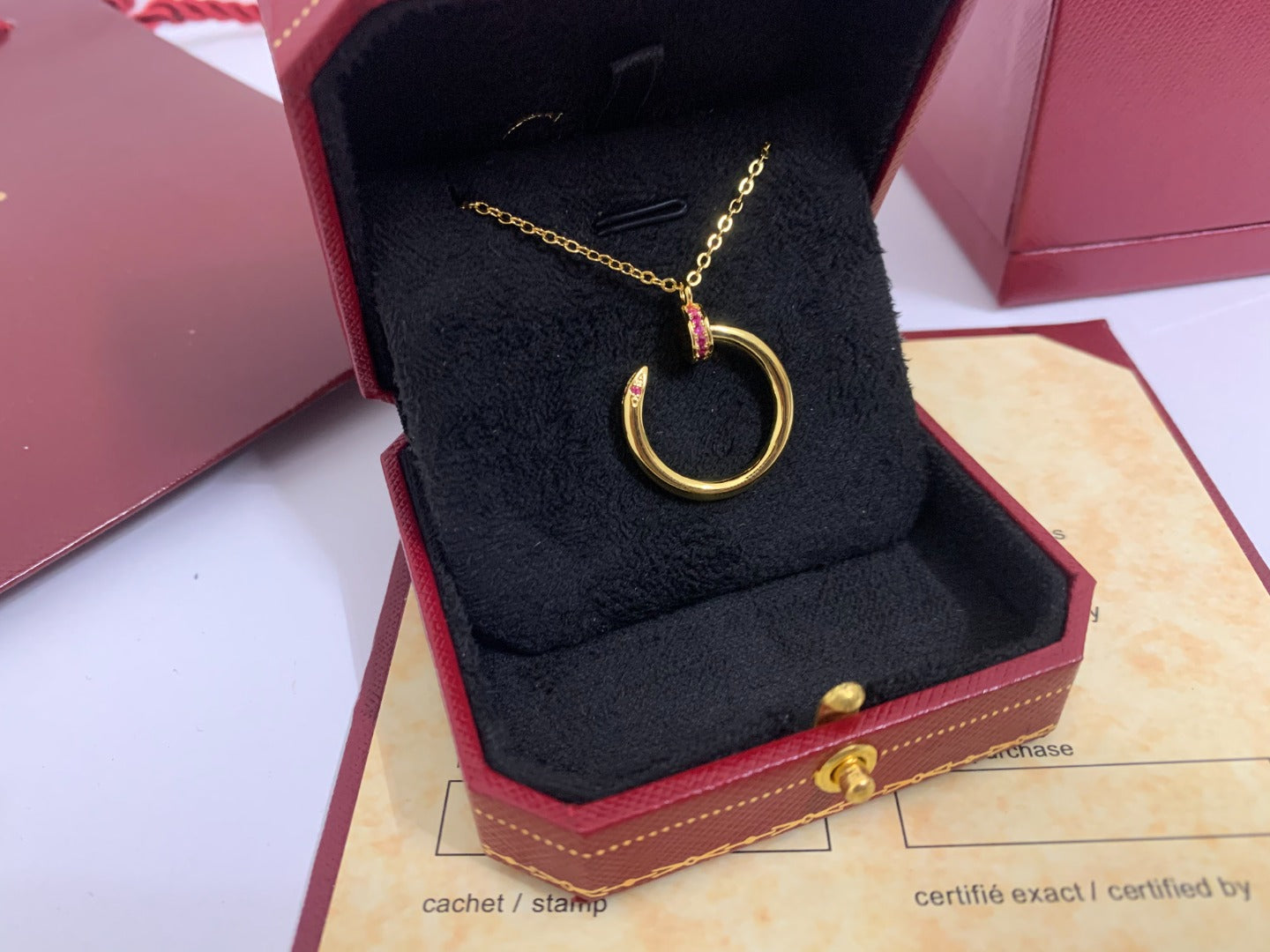 [Clover Jewels]JUSTE PINK DIAMOND NECKLACE