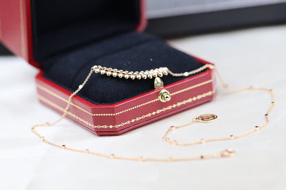 [Clover Jewels]CLASH PINK GOLD NECKLACE