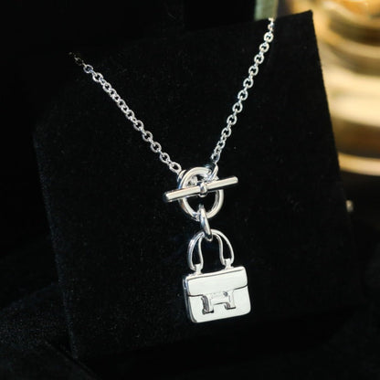 [Clover Jewels]POP H PEDANT SILVER NECKLACE