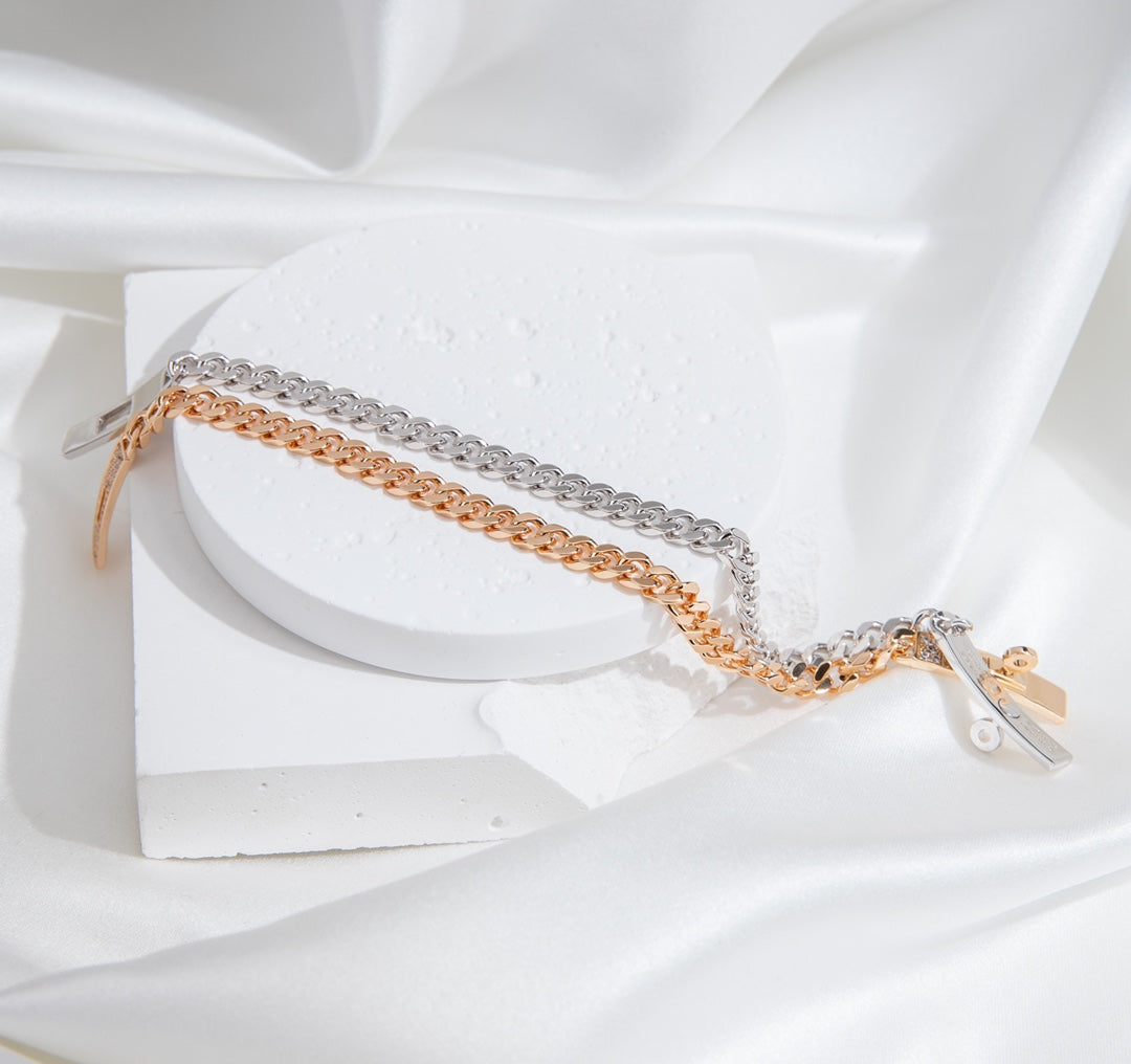 [Clover Jewels]KELLY CHAIN SILVER DIAMOND BRACELET