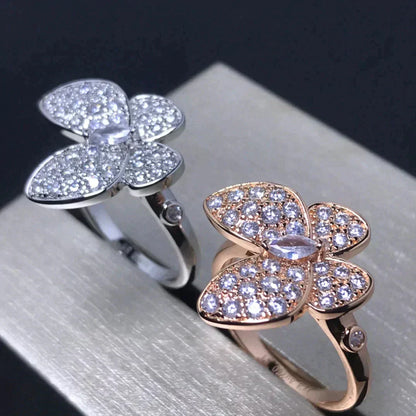 [Clover Jewels]BUTTERFLY PINK GOLD DIAMOND RING