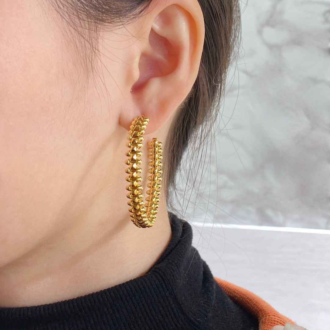 [Clover Jewels]CLASH LARGE HOOP EARRINGS