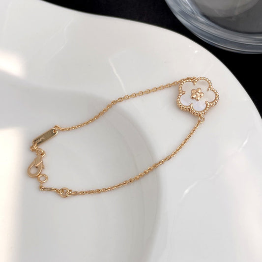 [Clover Jewels]LUCKY SPRING ROSE GOLD MOP BRACELET