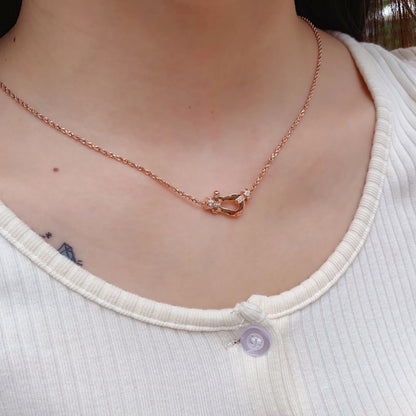 [Clover Jewels]FORCE 10 PINK GOLD DIAMOND NECKLACE