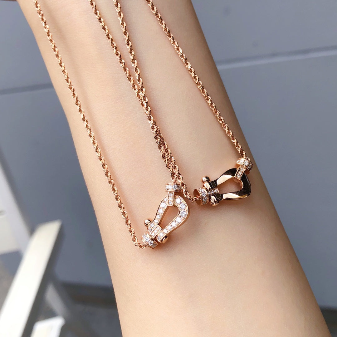 [Clover Jewels]FORCE 10 PINK GOLD DIAMOND NECKLACE