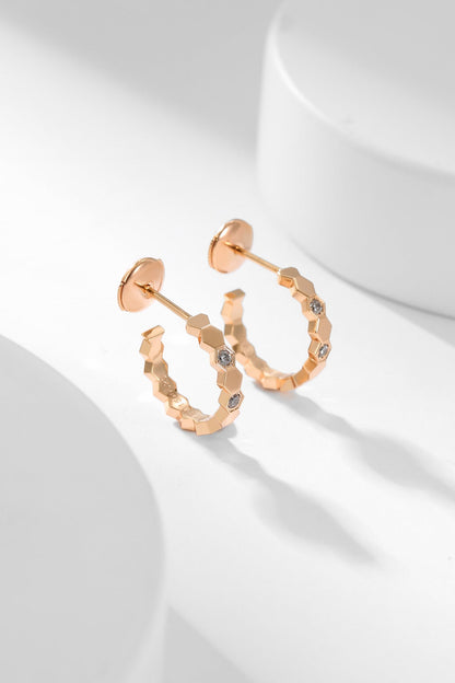 [Clover Jewels]BEE LOVE DIAMOND HOOP EARRINGS