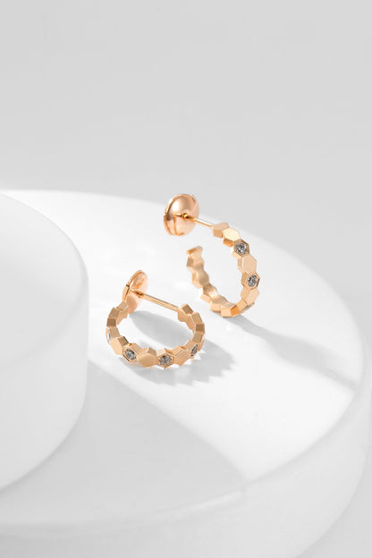 [Clover Jewels]BEE LOVE DIAMOND HOOP EARRINGS