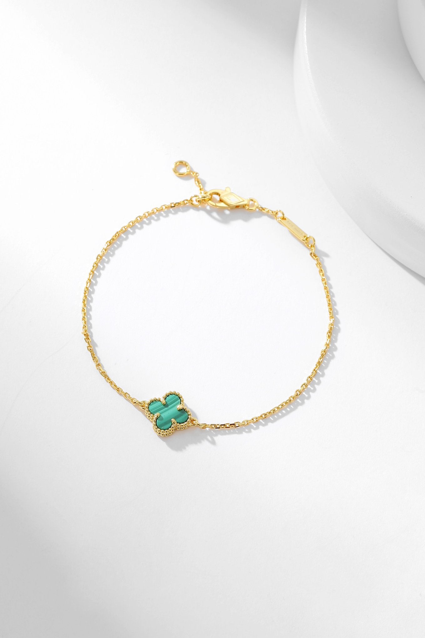 [Clover Jewels]CLOVER BRACELET MALACHITE 1 MOTIF