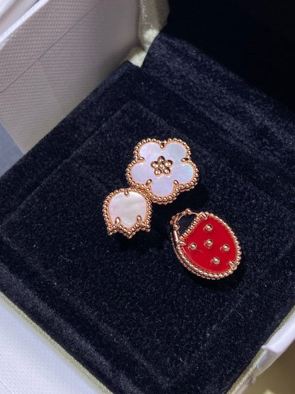 [Clover Jewels]LUCKY 3 MOTIF ROSE GOLD RING