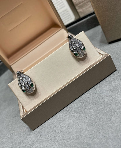 [Clover Jewels]SERPENT DIAMOND STUD EARRINGS