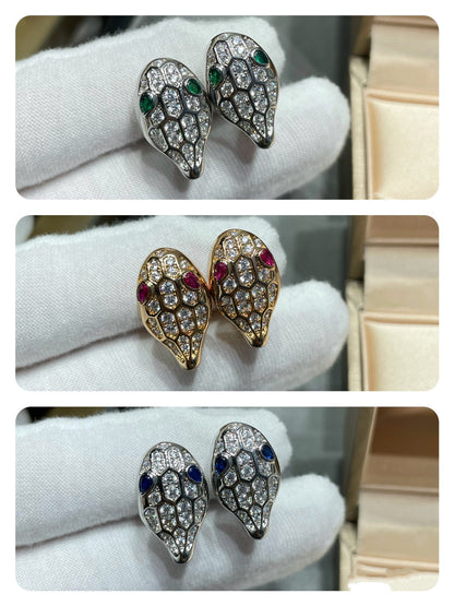 [Clover Jewels]SERPENT DIAMOND STUD EARRINGS