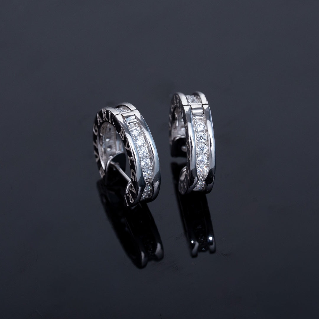 [Clover Jewels]ZERO 1 MINI SILVER DIAMOND EARRINGS