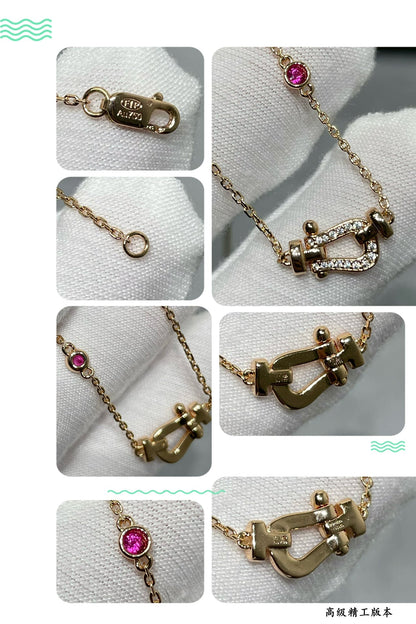 [Clover Jewels]FORCE 10 DIAMOND PINK GOLD NECKLACE