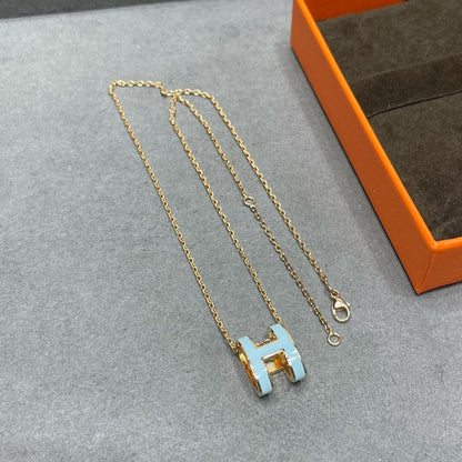 [Clover Jewels]POP H SKY BLUE NECKLACE