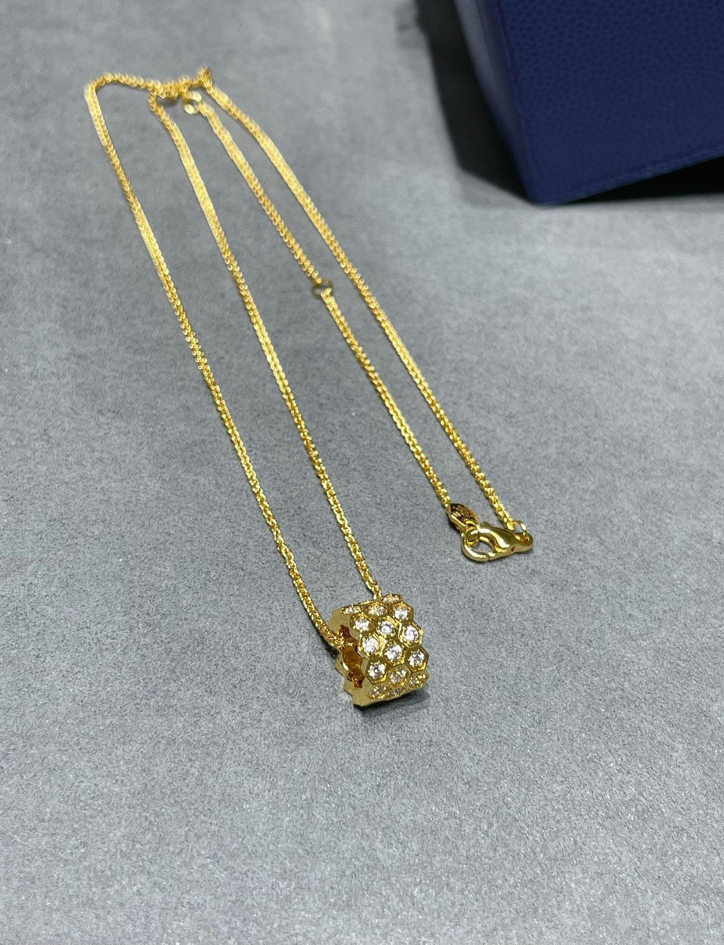 [Clover Jewellry]BEE LOVE DIAMOND PAVED 3 ROW NECKLACE