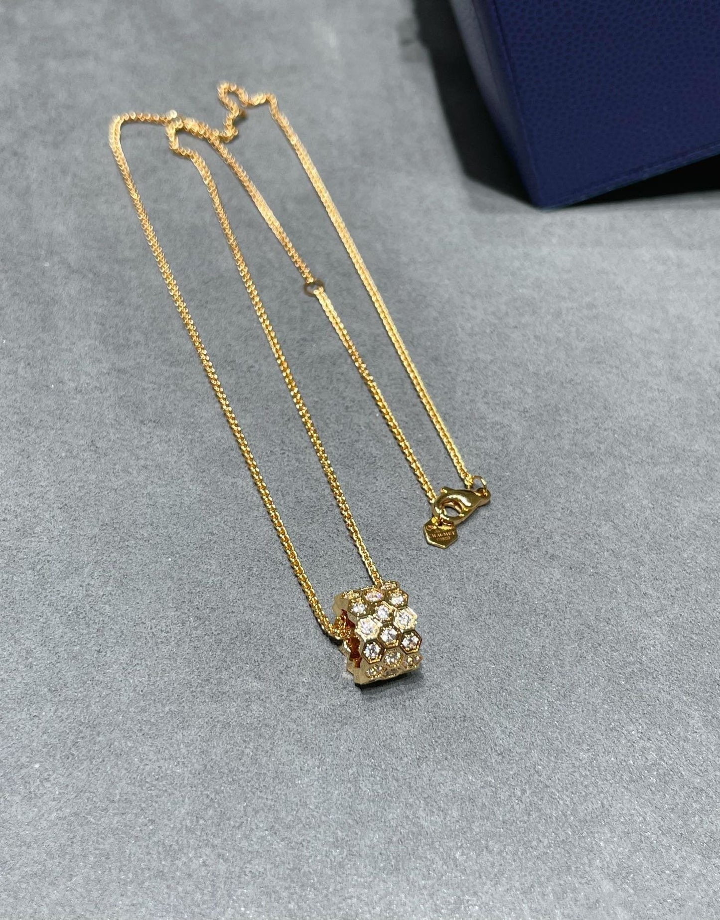 [Clover Jewellry]BEE LOVE DIAMOND PAVED 3 ROW NECKLACE