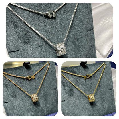 [Clover Jewellry]BEE LOVE DIAMOND PAVED 3 ROW NECKLACE