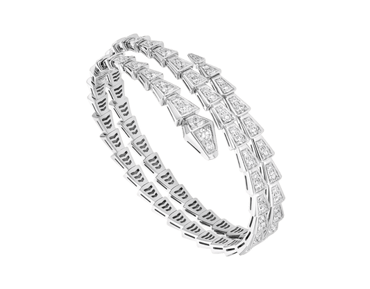 [Clover Jewels]SERPENTI BRACELET SILVER DIAMOND DOUBLE ROW