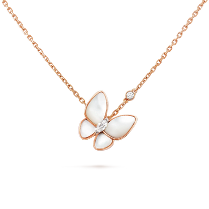 [Clover Jewels]BUTTERFLY MOP DIAMOND NECKLACE