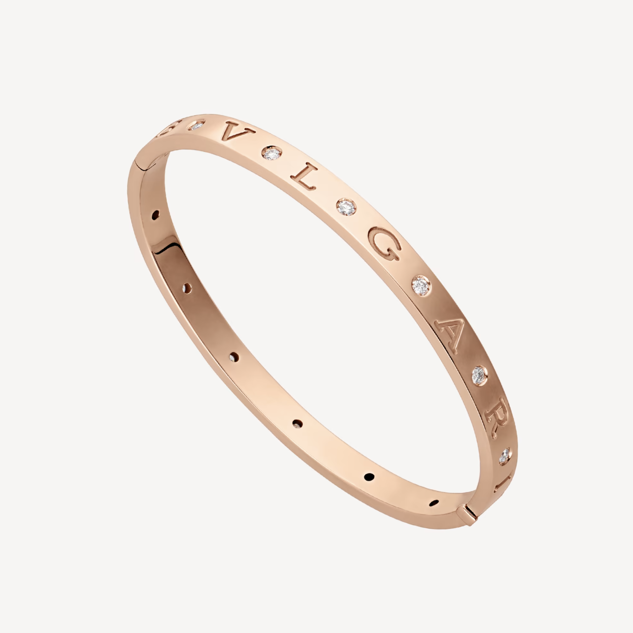 [Clover Jewels]ZERO 1 PINK GOLD 12 DIAMONDS BRACELET