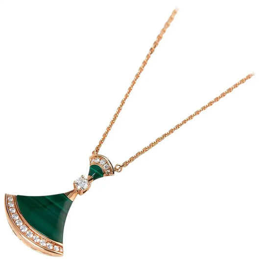 [Clover Jewels]DREAM NECKLACE MALACHITE DIAMOND