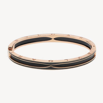 [Clover Jewels]ZERO 1 PINK GOLD WITH MATTE BLACK CERAMIC BRACELET