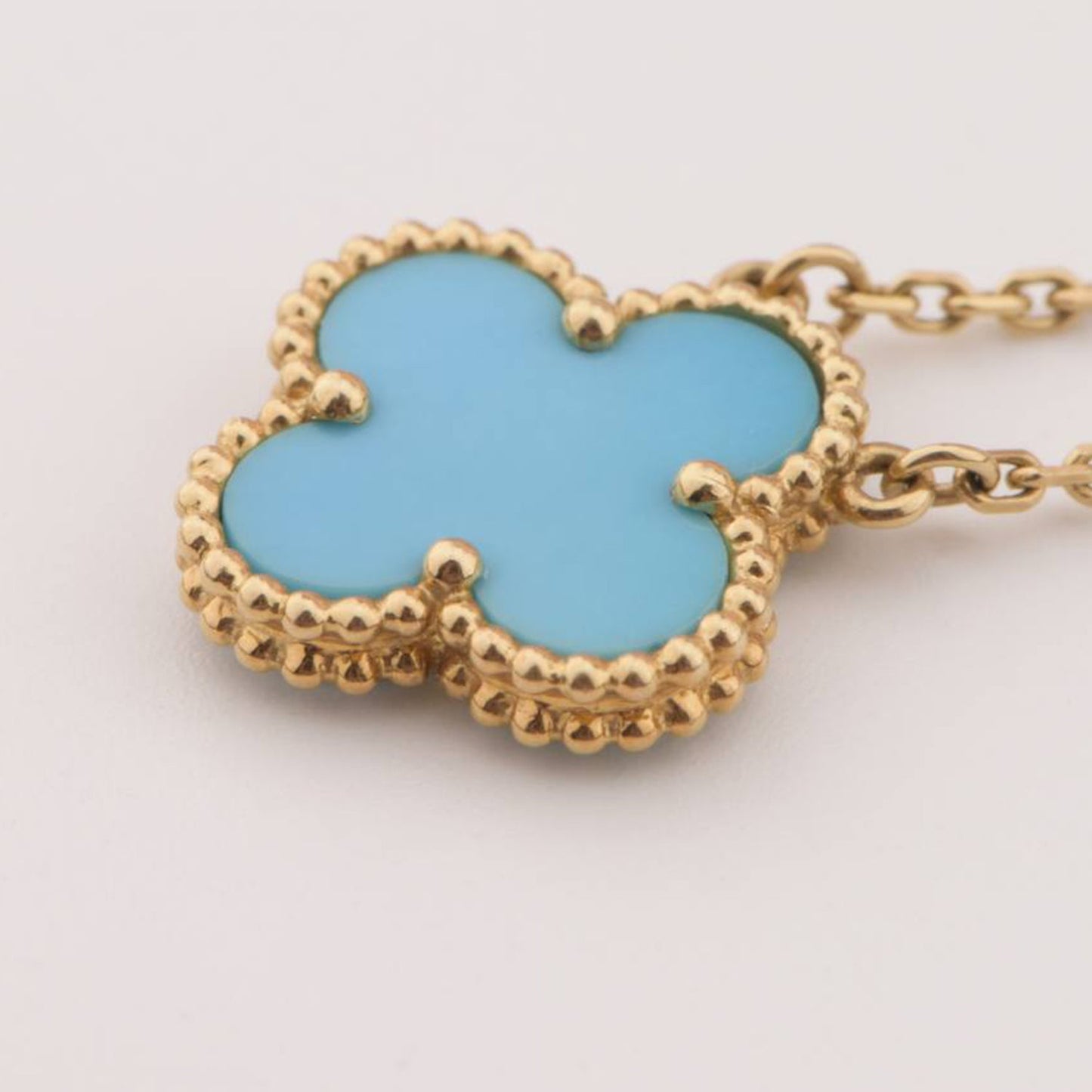 [Clover Jewels]CLOVER 15MM VINTAGE TURQUOISE NECKLACE