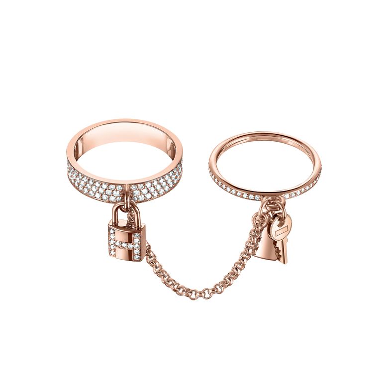 [Clover Jewels]HM KELLY CLOCHETTE DOUBLE RING IN  WITH DIAMONDS