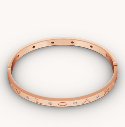 [Clover Jewels]ZERO 1 PINK GOLD 12 DIAMONDS BRACELET