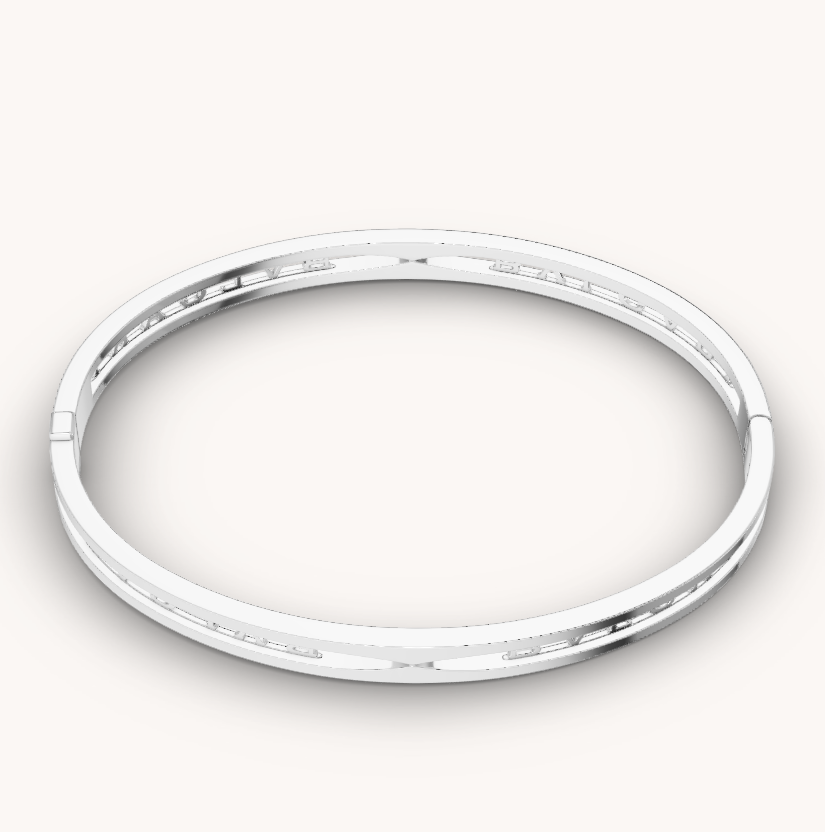 [Clover Jewels]ZERO 1 SPIRAL LOGO SILVER BRACELET