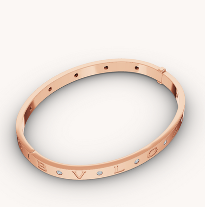 [Clover Jewels]ZERO 1 PINK GOLD 12 DIAMONDS BRACELET