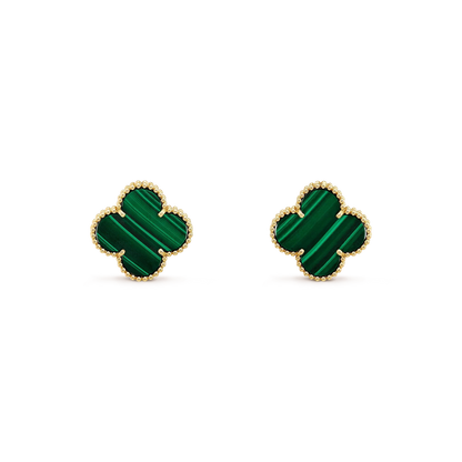 [Clover Jewels]CLOVER MINI 9.5MM MALACHITE  EARRINGS