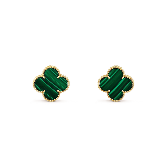 [Clover Jewels]CLOVER MINI 9.5MM MALACHITE  EARRINGS