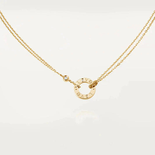 [Clover Jewels]LOVE NECKLACE 16MM 2 DIAMONDS