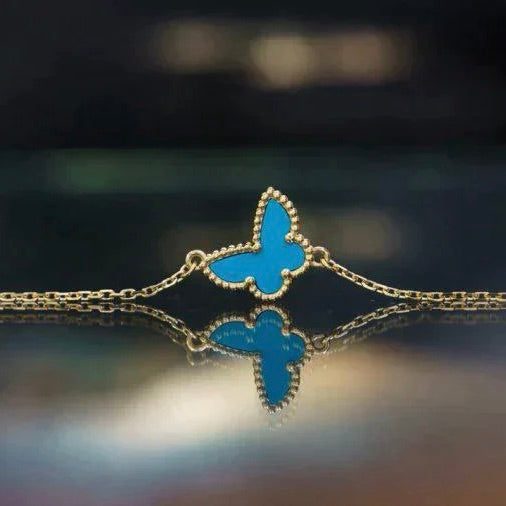 [Clover Jewels]BUTTERFLY TURQUOISE BUTTERFLY BRACELET