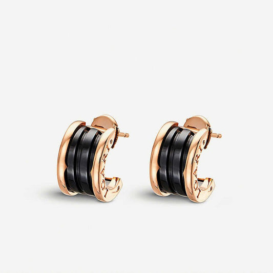 [Clover Jewels]ZERO 1 PINK GOLD CERAMIC EARRINGS