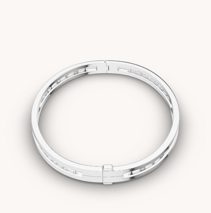 [Clover Jewels]ZERO 1 SPIRAL LOGO SILVER BRACELET