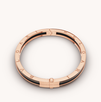 [Clover Jewels]ZERO 1 PINK GOLD WITH MATTE BLACK CERAMIC BRACELET