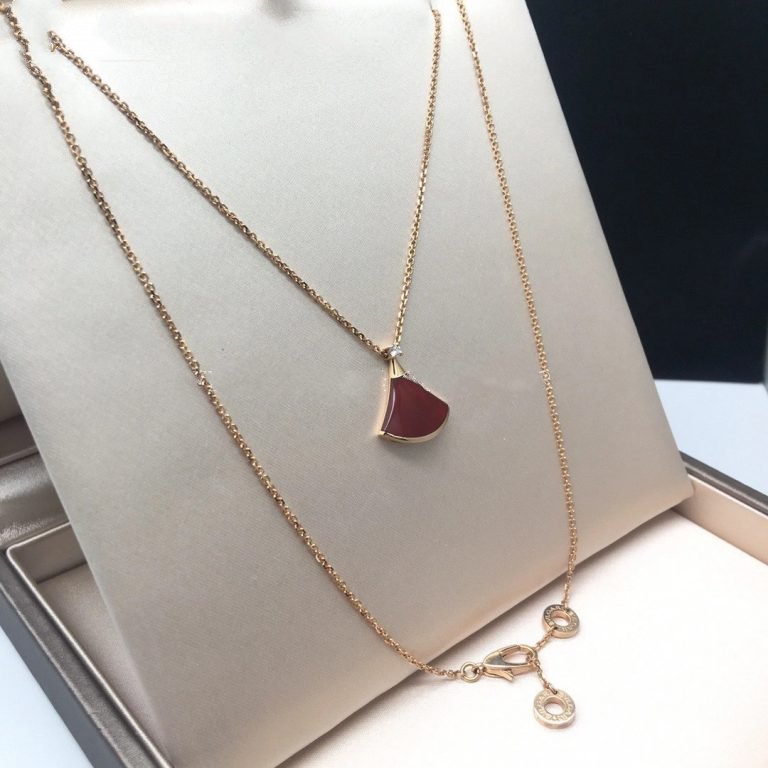 [Clover Jewels]DREAM NECKLACE CARNELIAN 1 DIAMOND