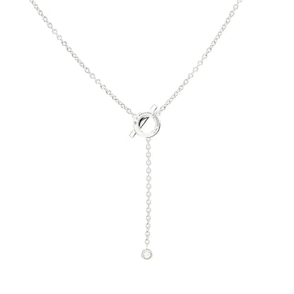 [Clover Jewels]FINESSE SILVER DIAMOND NECKLACE