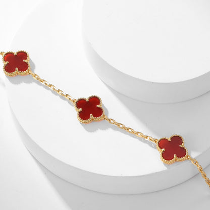 [Clover Jewellry]CLOVER 10 MOTIFS CARNELIAN NECKLACE