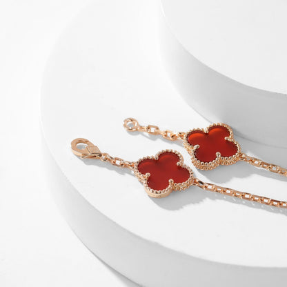 [Clover Jewellry]CLOVER 10 MOTIFS CARNELIAN NECKLACE