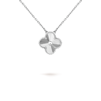 [Clover Jewels]CLOVER 15MM LASER NECKLACE SILVER