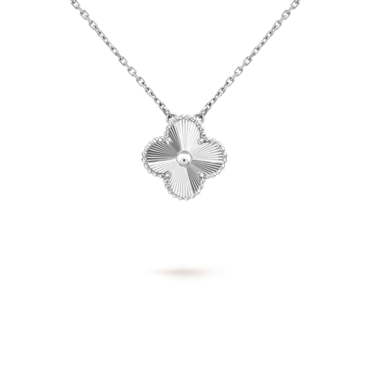 [Clover Jewels]CLOVER 15MM LASER NECKLACE SILVER