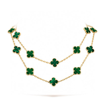 [Clover Jewels]CLOVER 20 MOTIFS MALACHITE GOLD